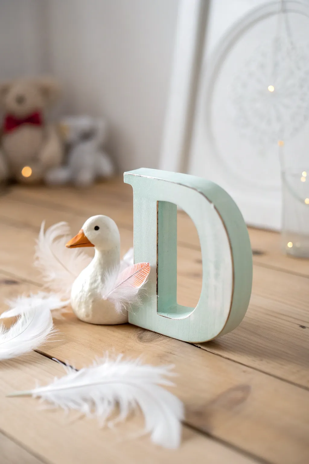 Delight in the charm of simplicity with this adorable 'D' duck craft!