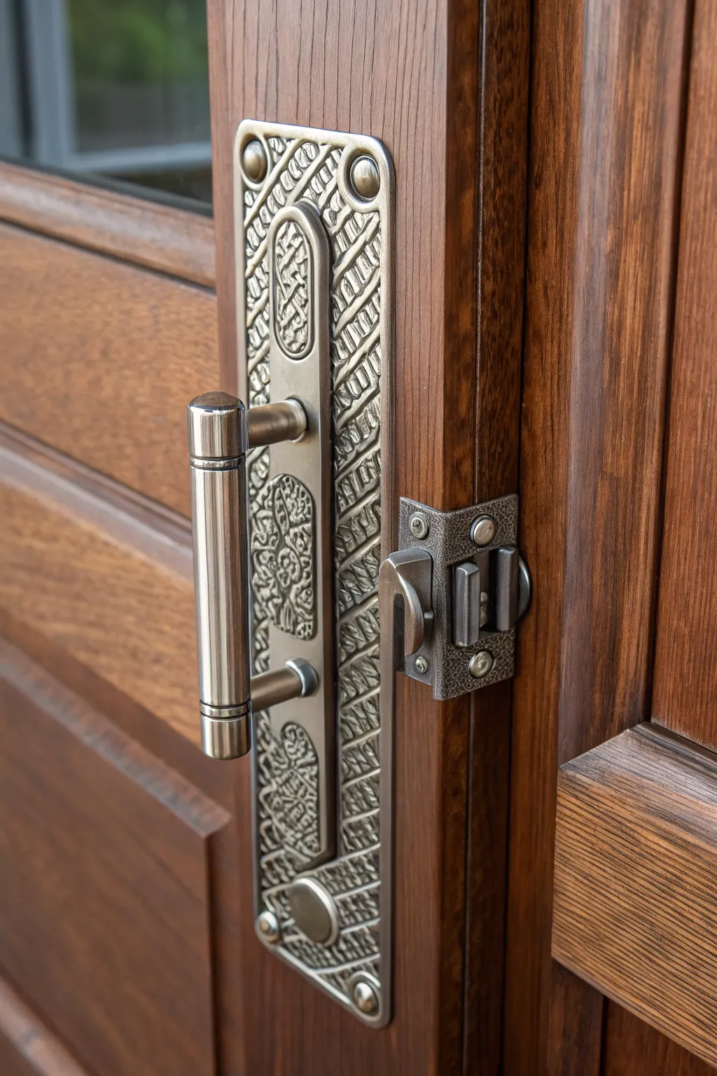 Secure Style: Elevate your door's defense with a meticulously crafted latch guard.