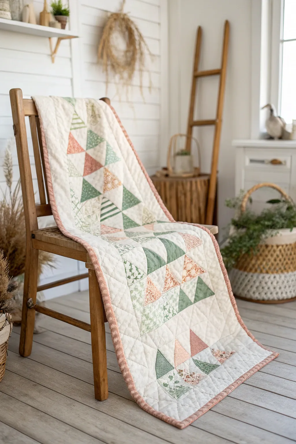 Soar into creativity with the enchanting 'Flying Geese' quilt pattern—a perfect blend of whimsy and elegance.