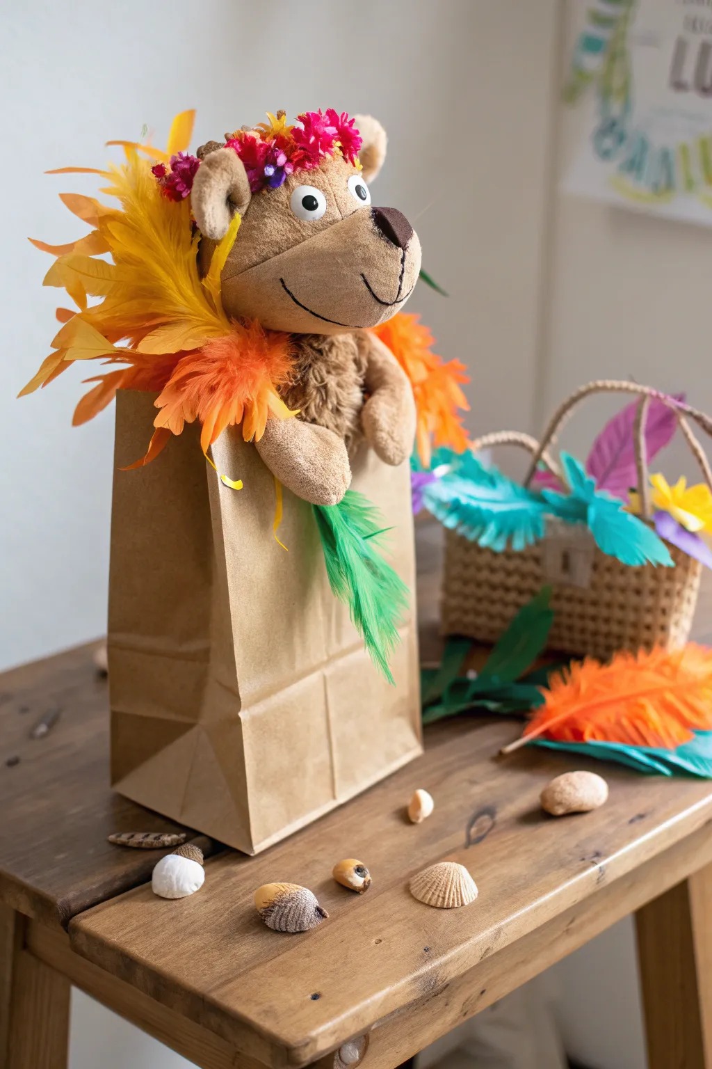 Unleash your child's creativity with these charming tropical animal puppets!