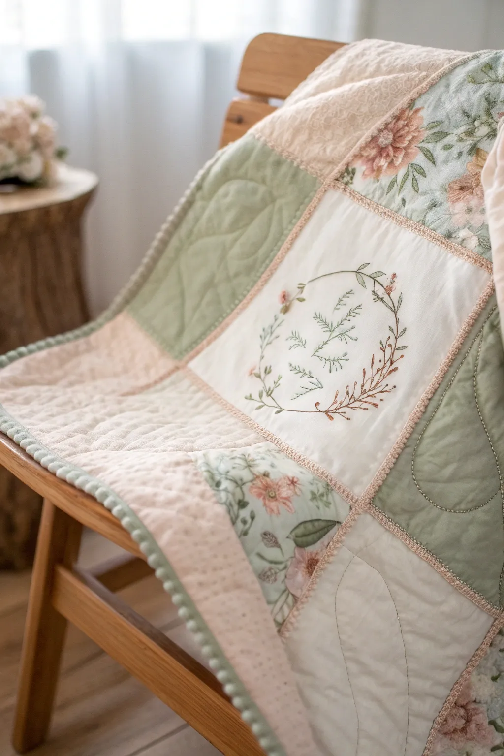 Wrap yourself in comforting memories with a personalized text-infused quilt, where every stitch tells a story.
