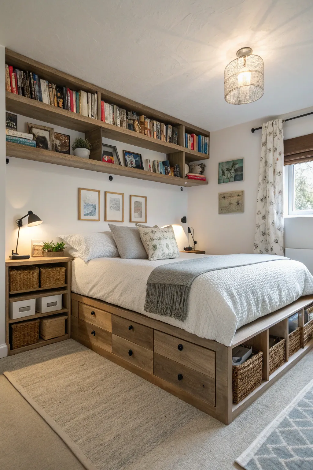 Smart storage keeps your bedroom organized and spacious.