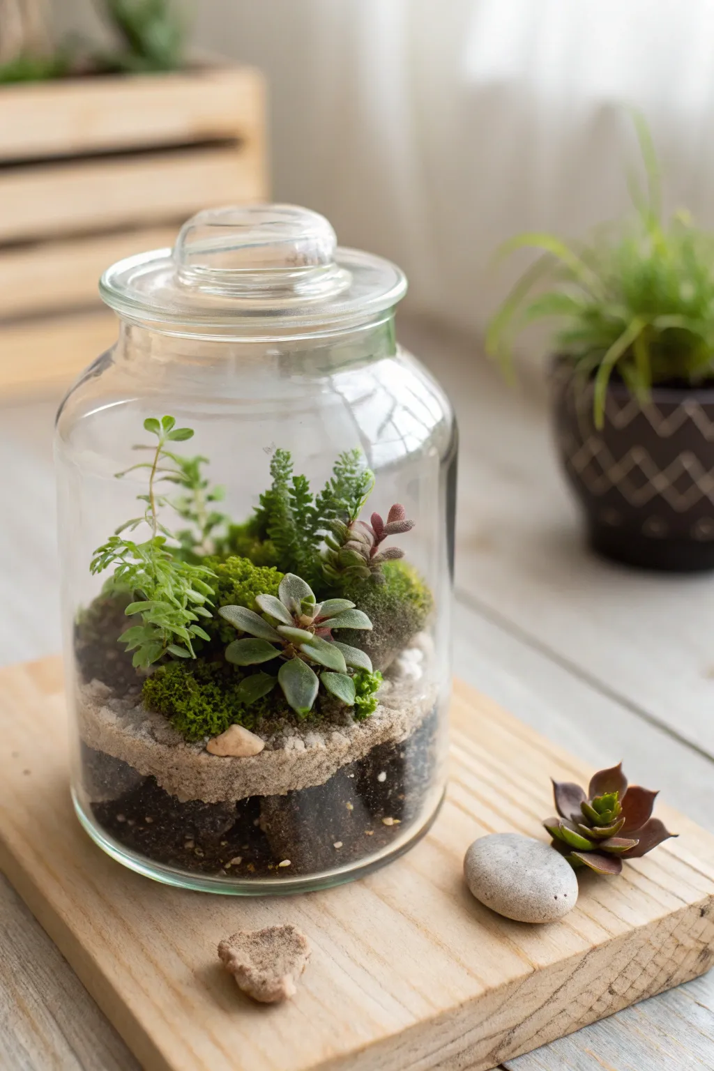 Bring a breath of nature to your space with this charming mini terrarium—no green thumb required!