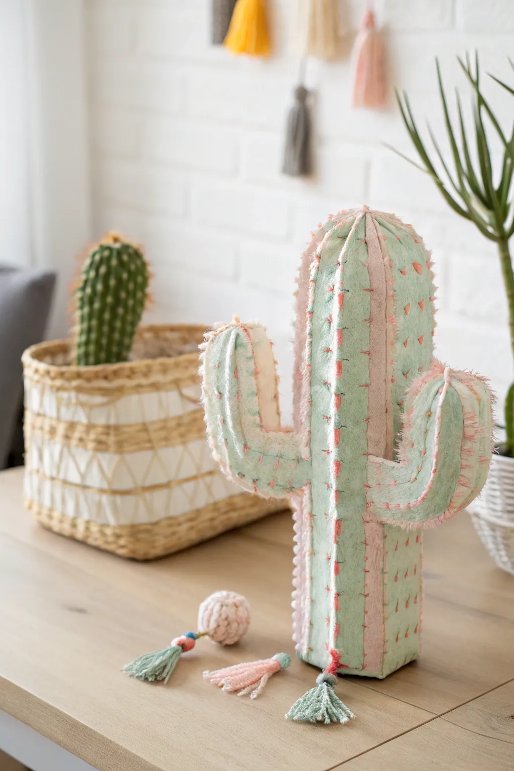 Charming cactus mini pinata: a delightful party favor that sparks joy and conversation.