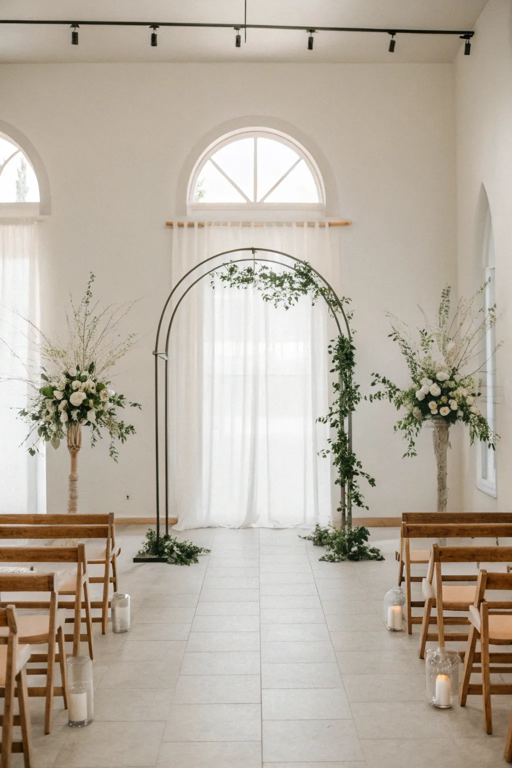 A simple ceremony space that focuses on the essence of the event.