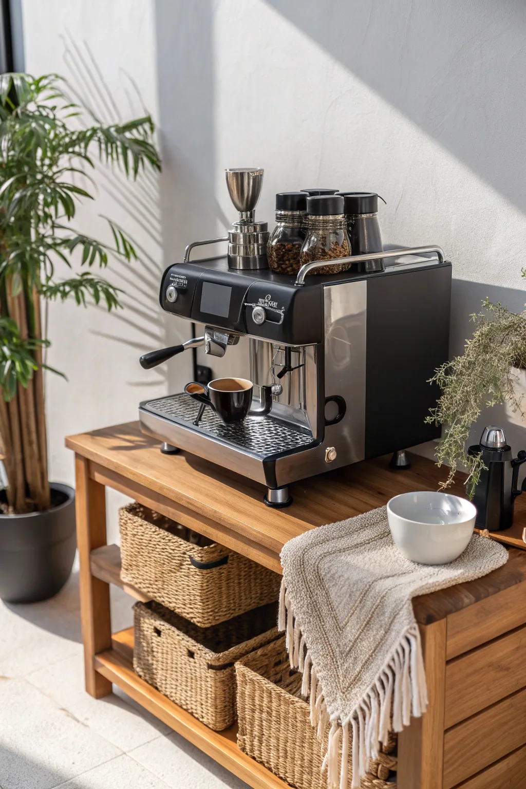 Elevate your coffee experience with a touch of minimalist elegance and Boho warmth.