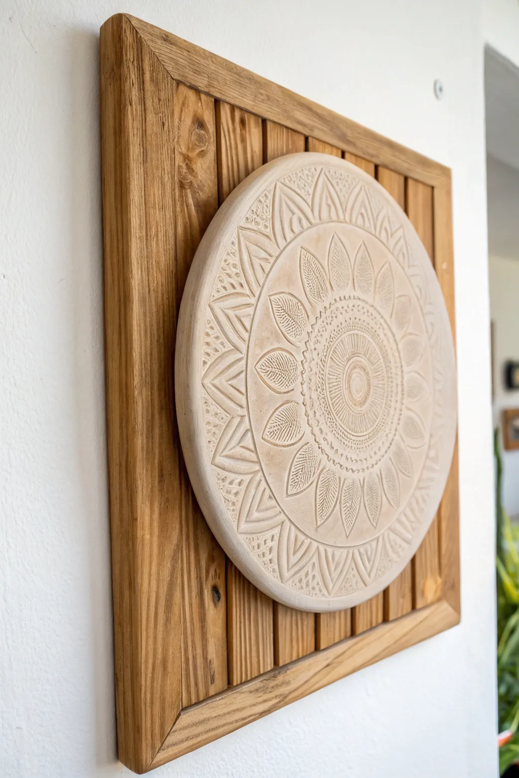 Elevate your space with the harmonious blend of clay and wood—where natural beauty meets modern artistry.