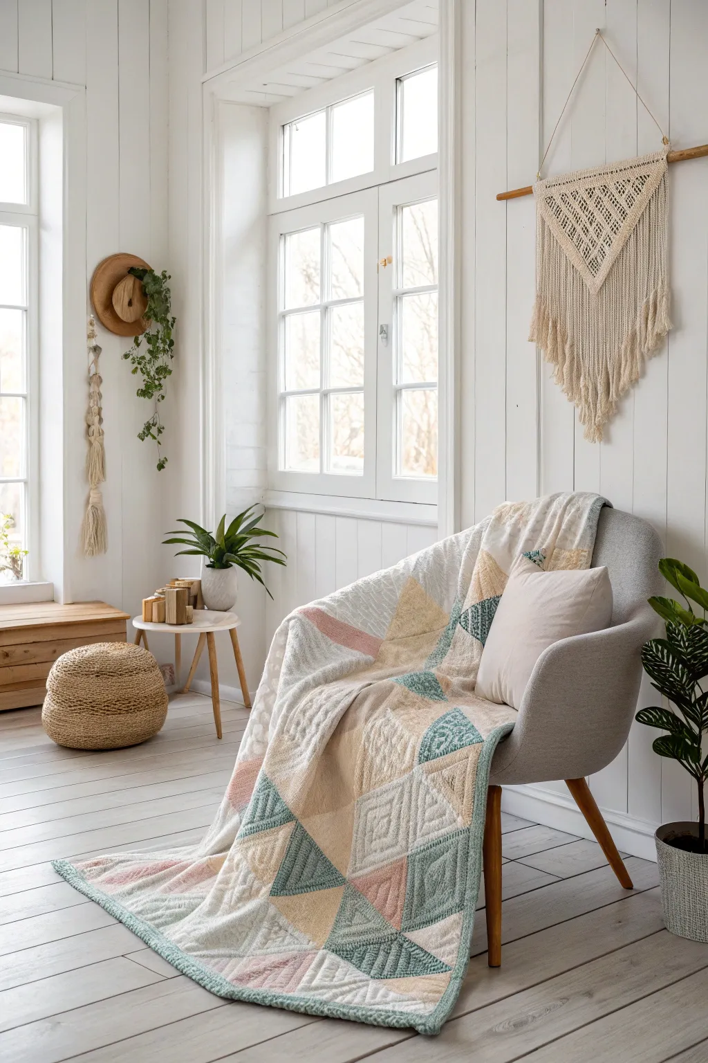 Elevate your space with the timeless charm of a modern quilt, where simplicity meets style.