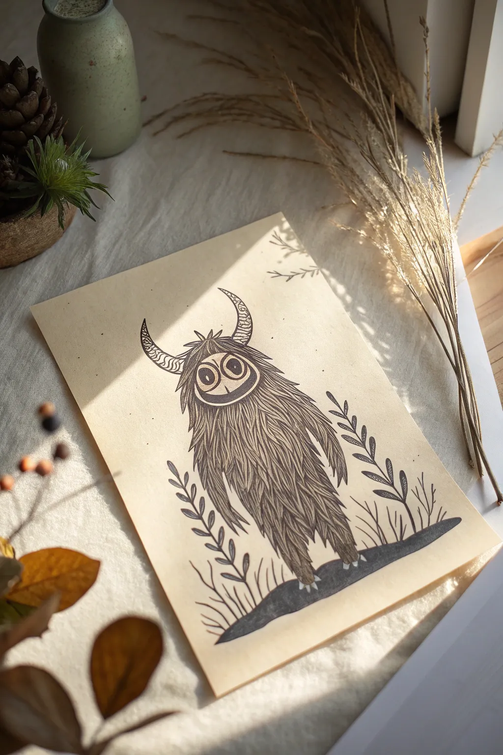 Discover the art of shadow and light in monster illustrations—where eerie meets enchanting.