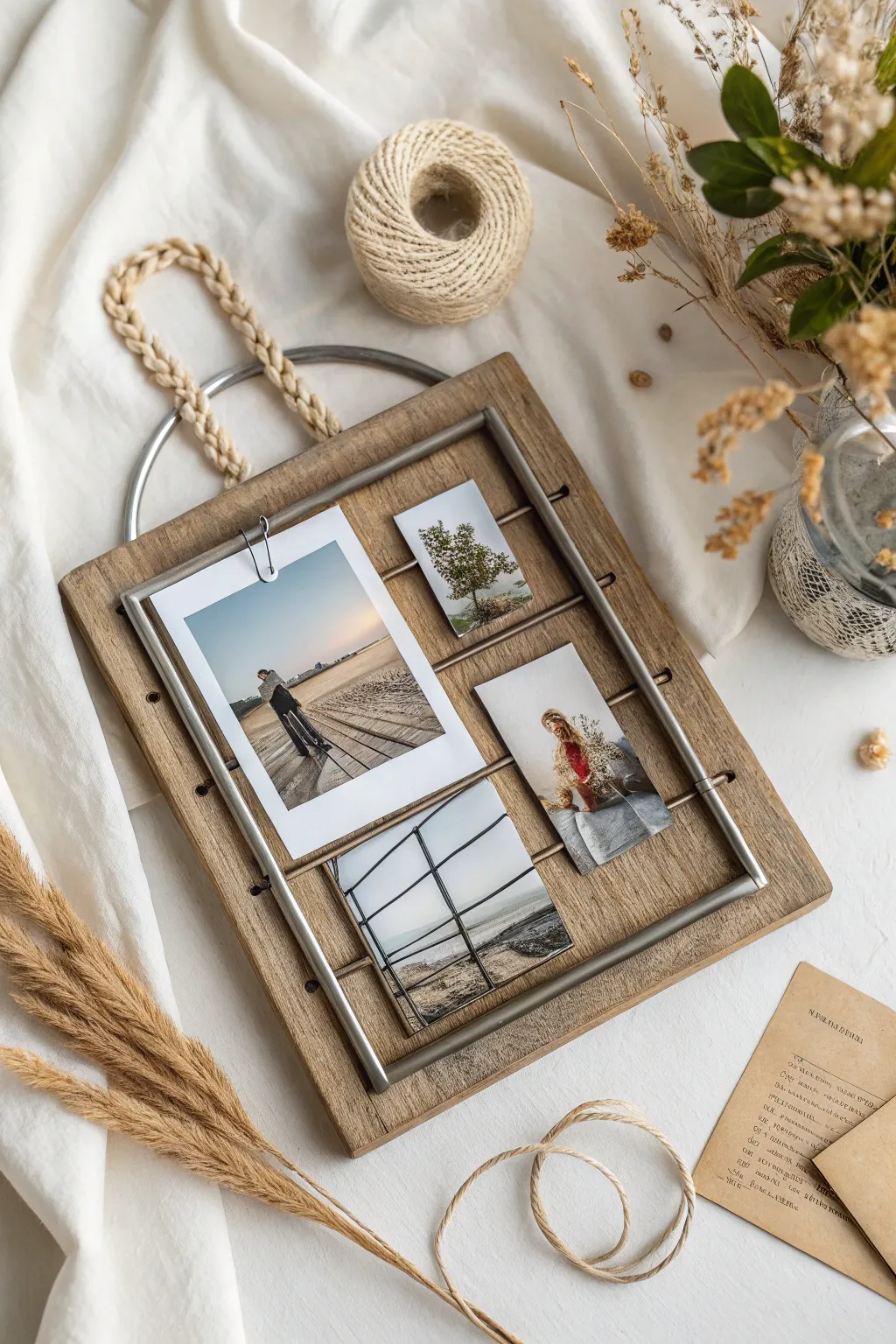 Discover the beauty of contrast with an eclectic mix of raw wood and metal for your mood board inspiration.