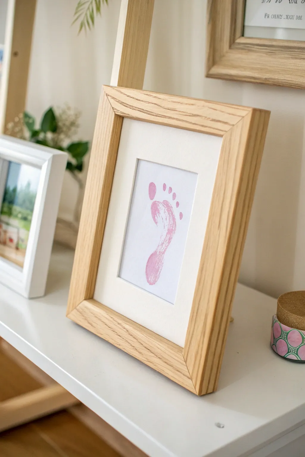Capture the essence of Mother's Day with a touch of artful simplicity. 🌿👣 #FootprintArt #ScandinavianStyle #BohoChic