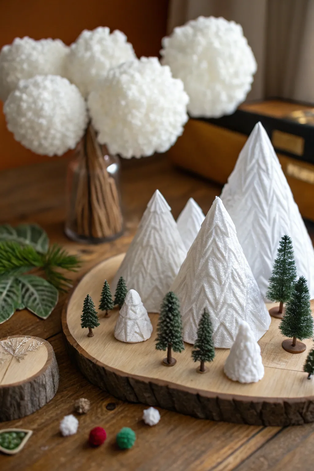 Bring the tranquility of the mountains indoors with this exquisite handcrafted scene, perfect as a holiday centerpiece.