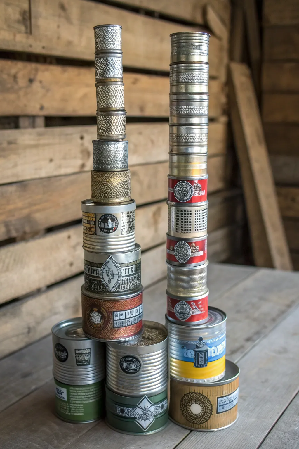Craft Your Storage: Transform Tin Cans into a Stylish Hardware Tower