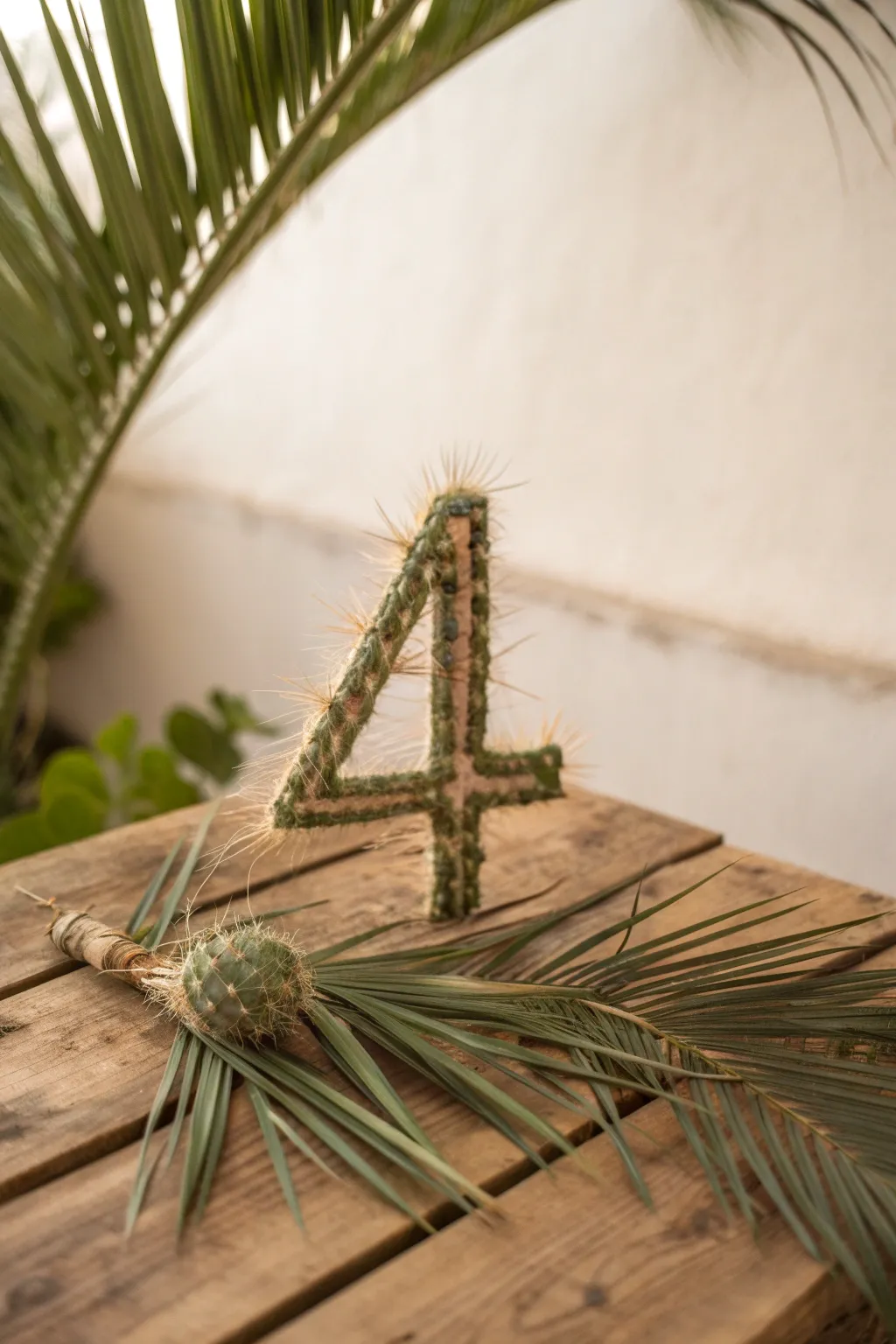 Bring the outdoors in with this stunning natural number 4, perfect for the minimalist nature lover.