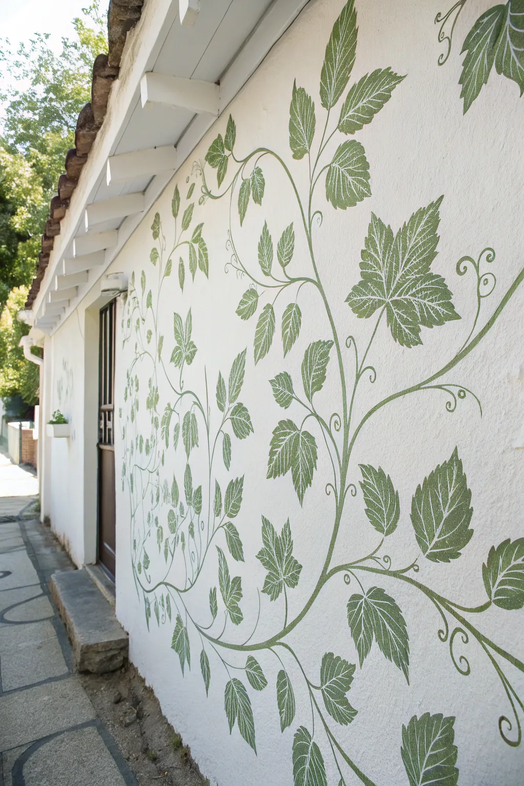Transform your walls with elegant stencil art for a touch of minimalist beauty.