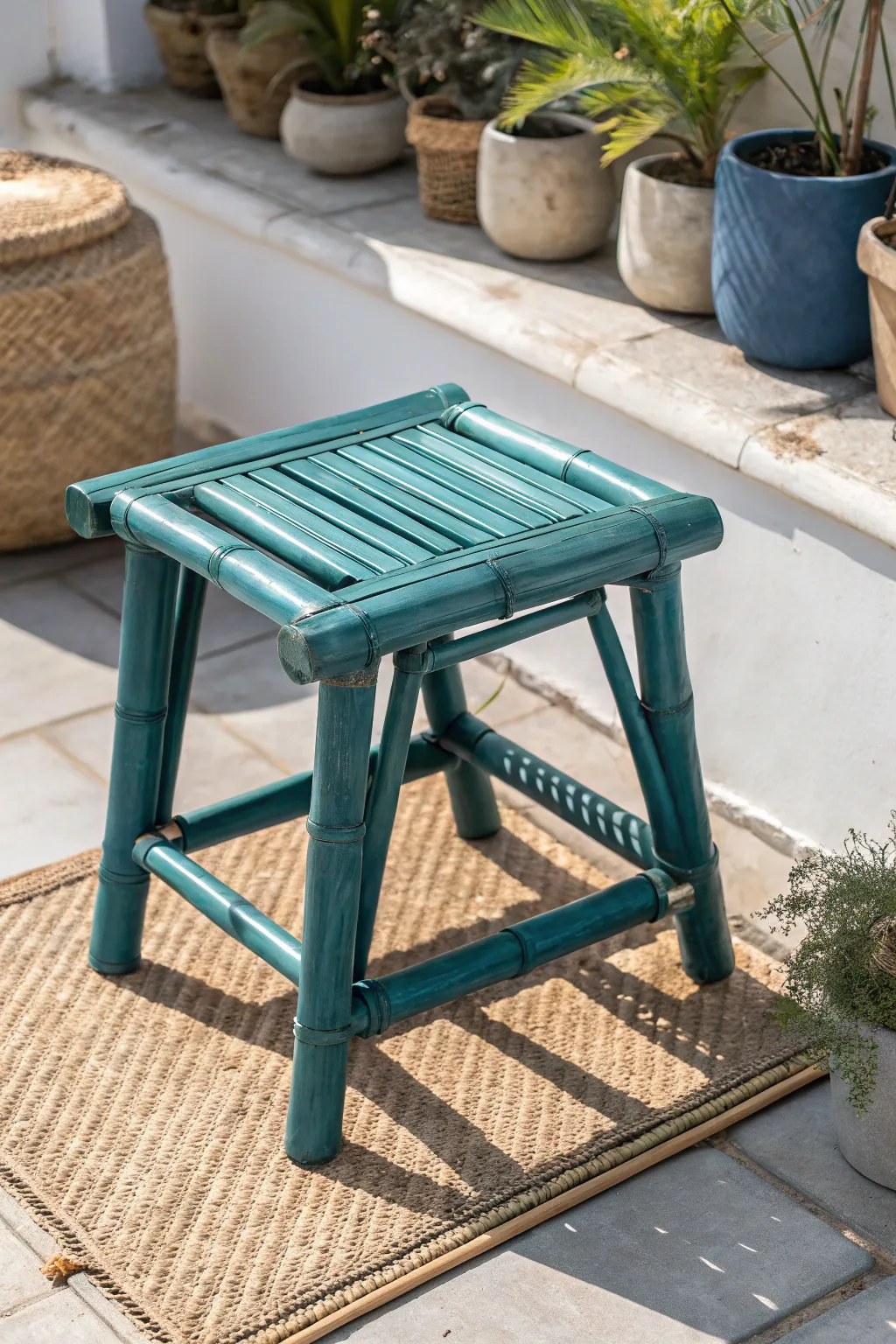 Transform your patio with a touch of teal elegance.