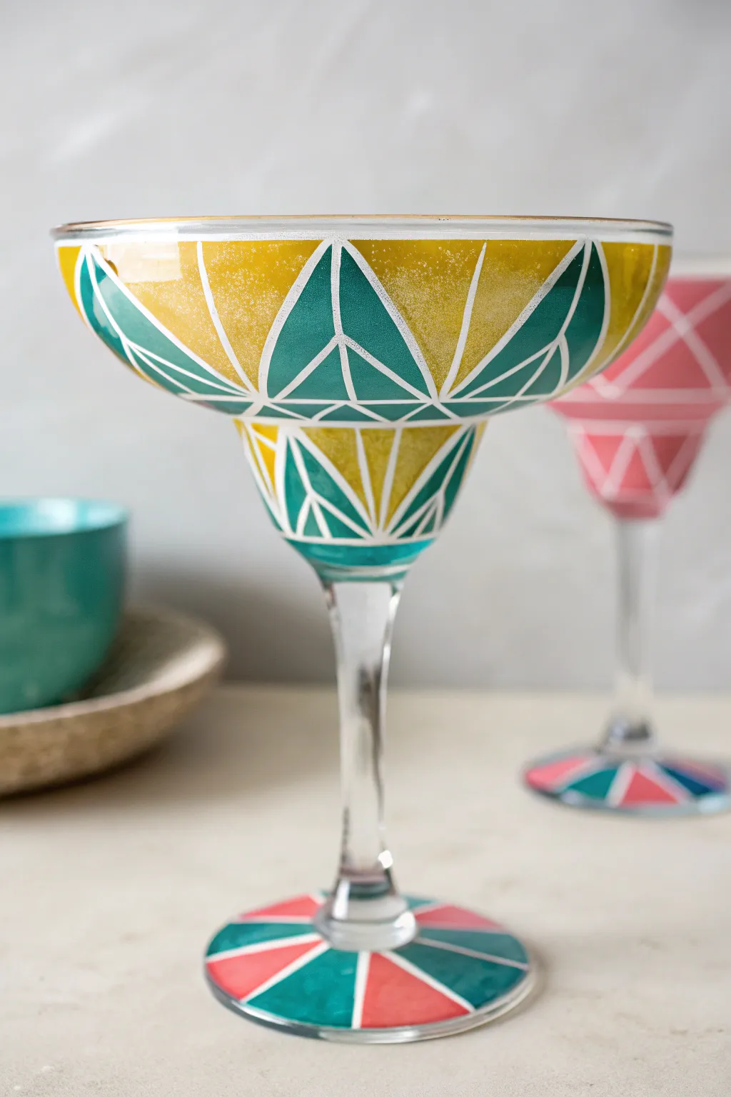 Elevate your gathering with a touch of geometric chic—bright, bold, and beautifully minimalist.
