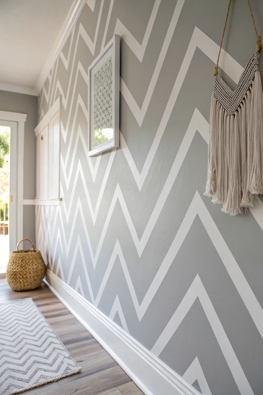 Elevate your space with the rhythmic energy of chevron charm.