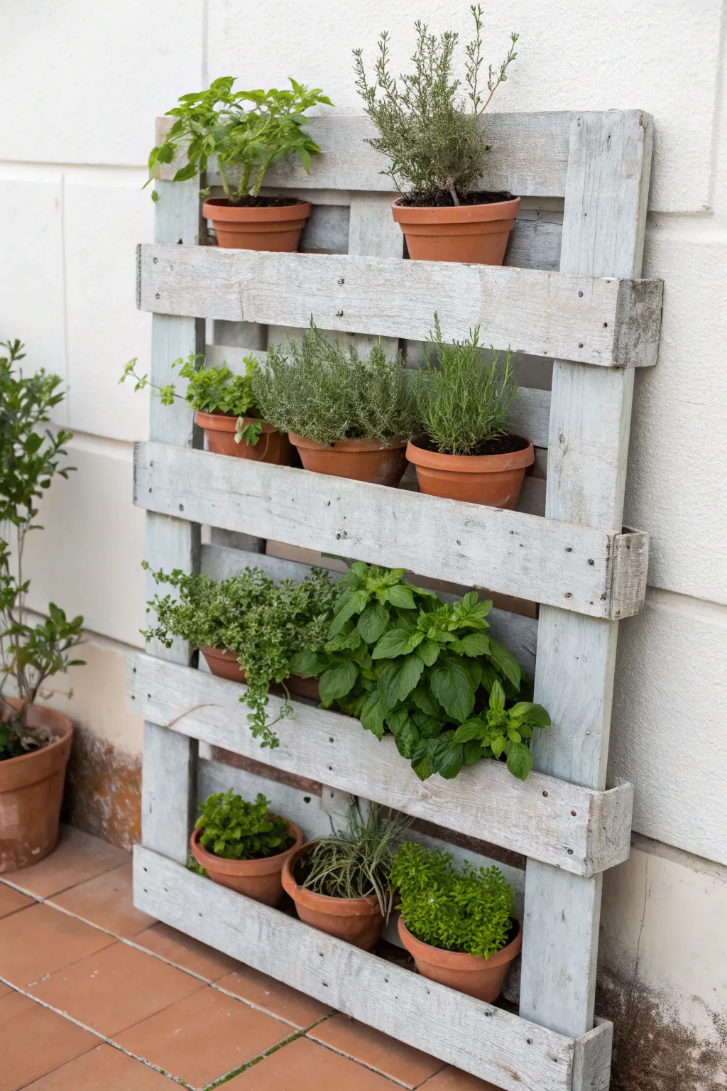 Elevate your space with a chic pallet herb garden – where simplicity meets natural elegance.