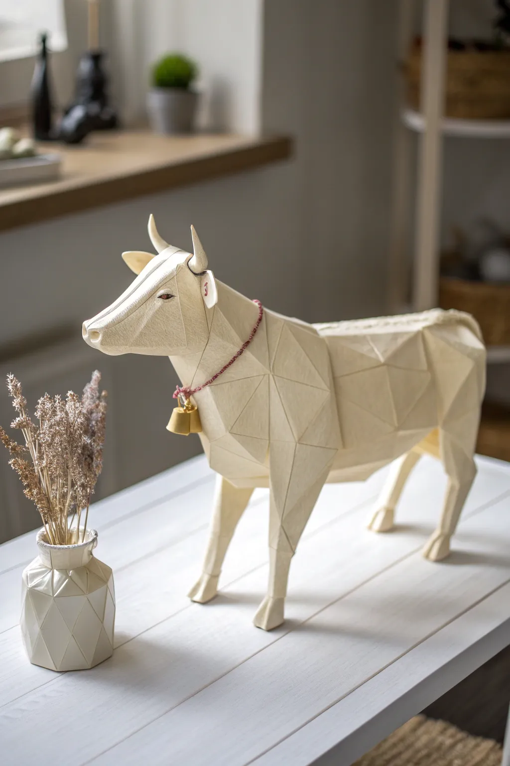 Embrace simplicity and creativity with this charming paper cow—perfect for your farm-themed crafts.