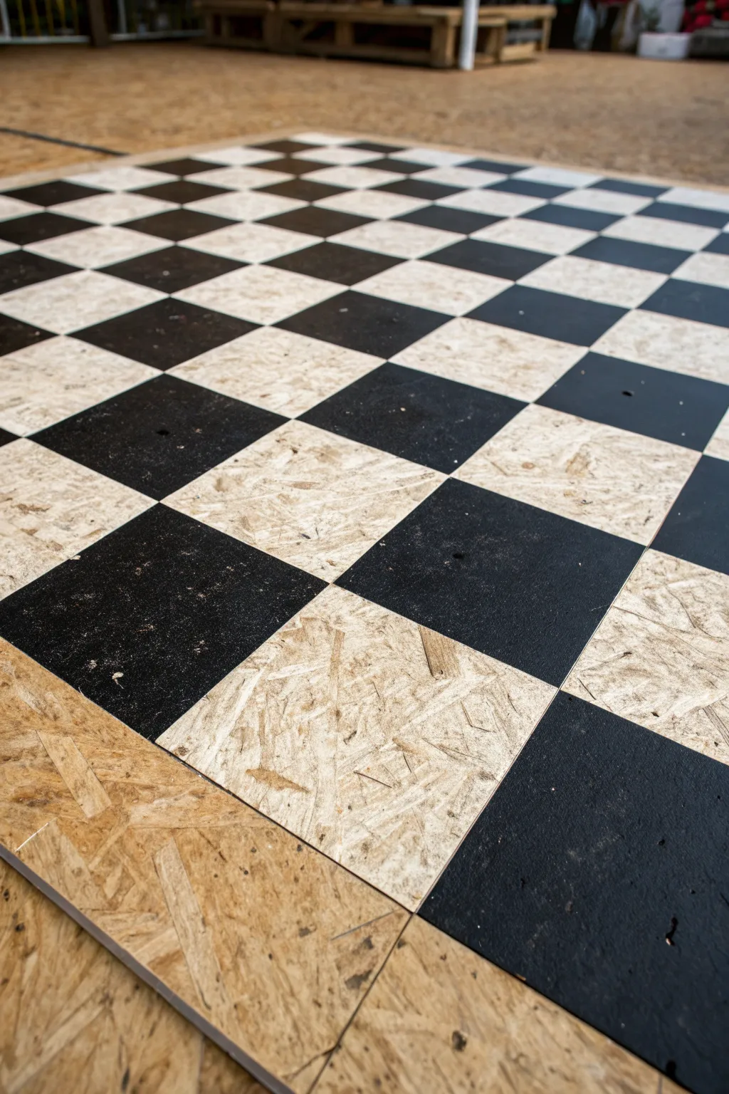 Elevate your space with a timeless checkerboard floor—a masterpiece of craftsmanship and style.