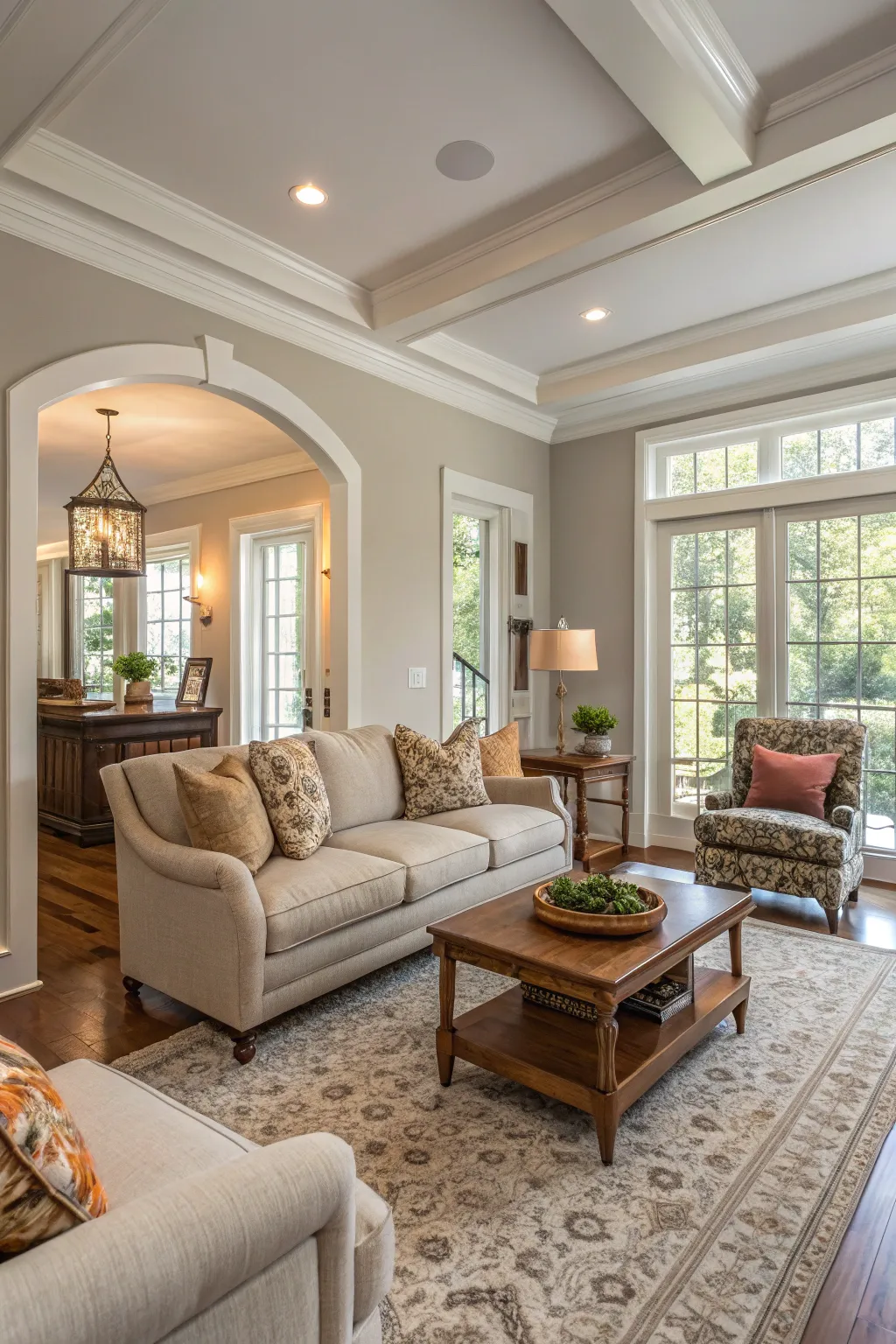 A harmonious color scheme ensuring a smooth transition between rooms.