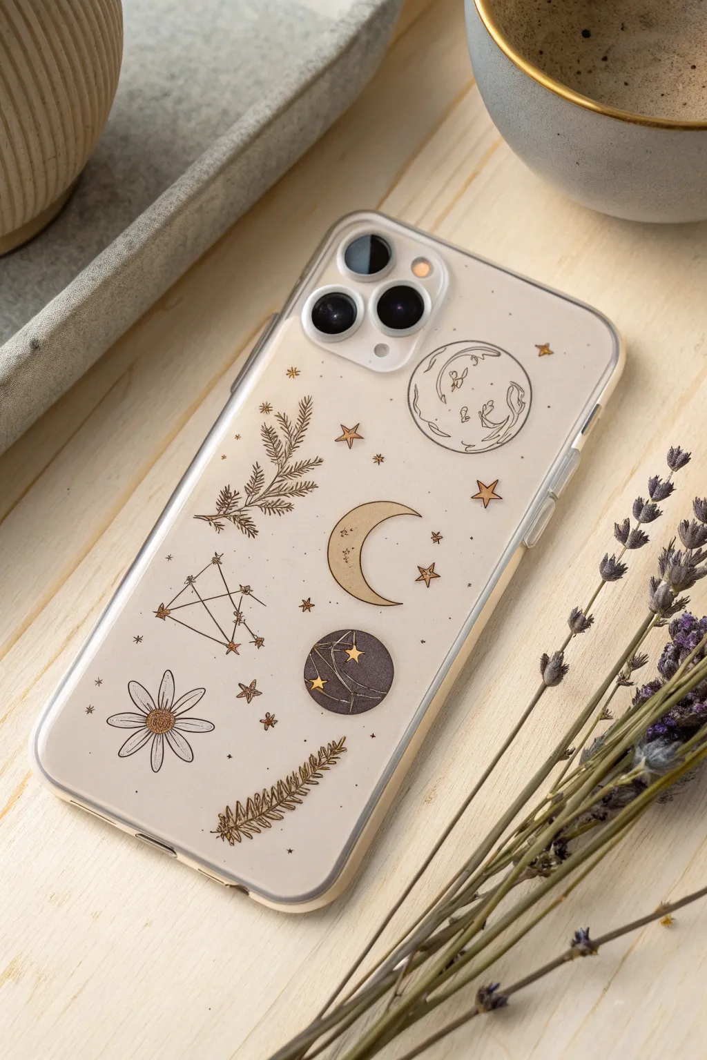 Dream big with celestial elegance: Transform your phone into a gateway to the stars with minimalist space-themed stickers.