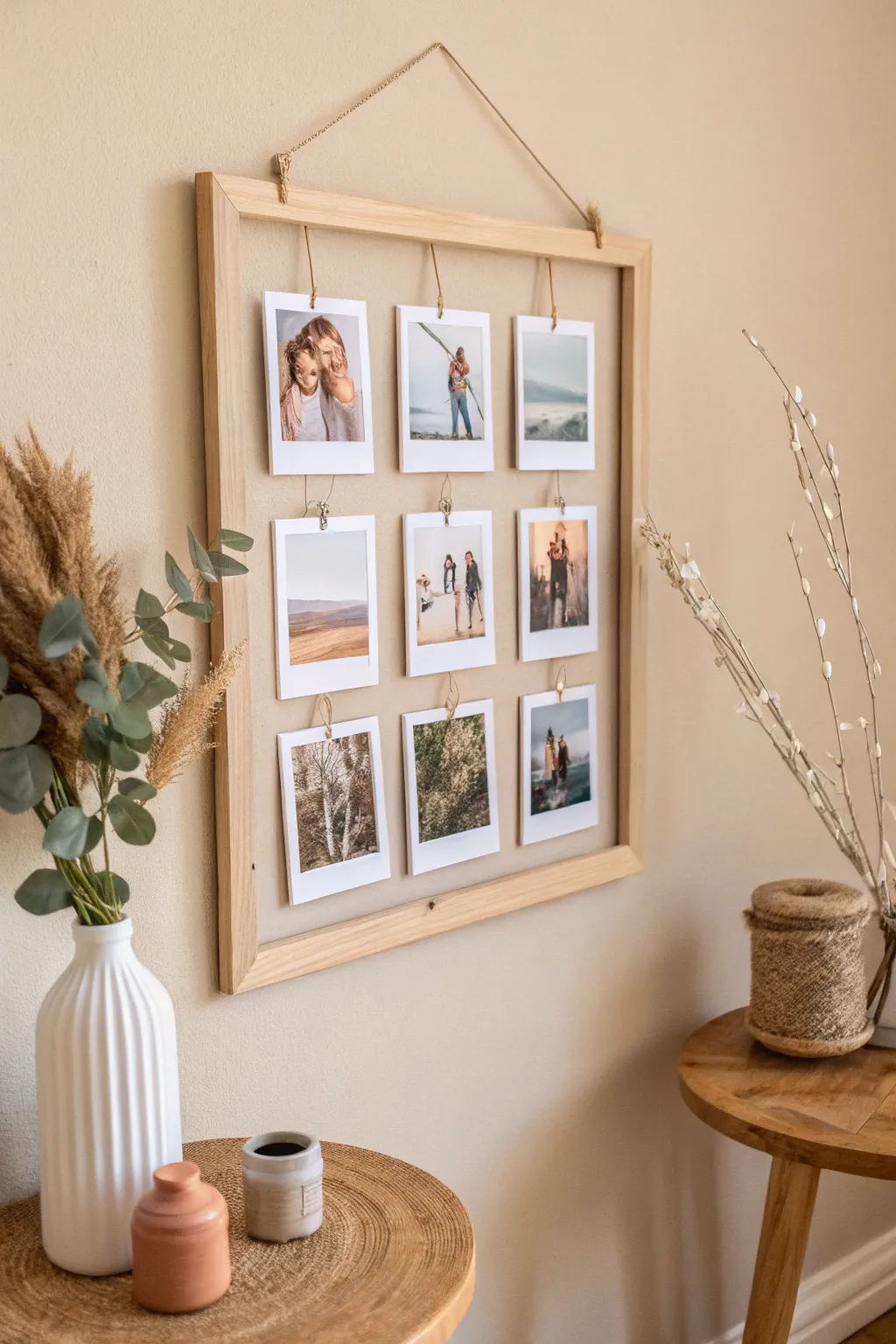 Craft a timeless memory board: Celebrate friendship with a touch of elegance and simplicity.