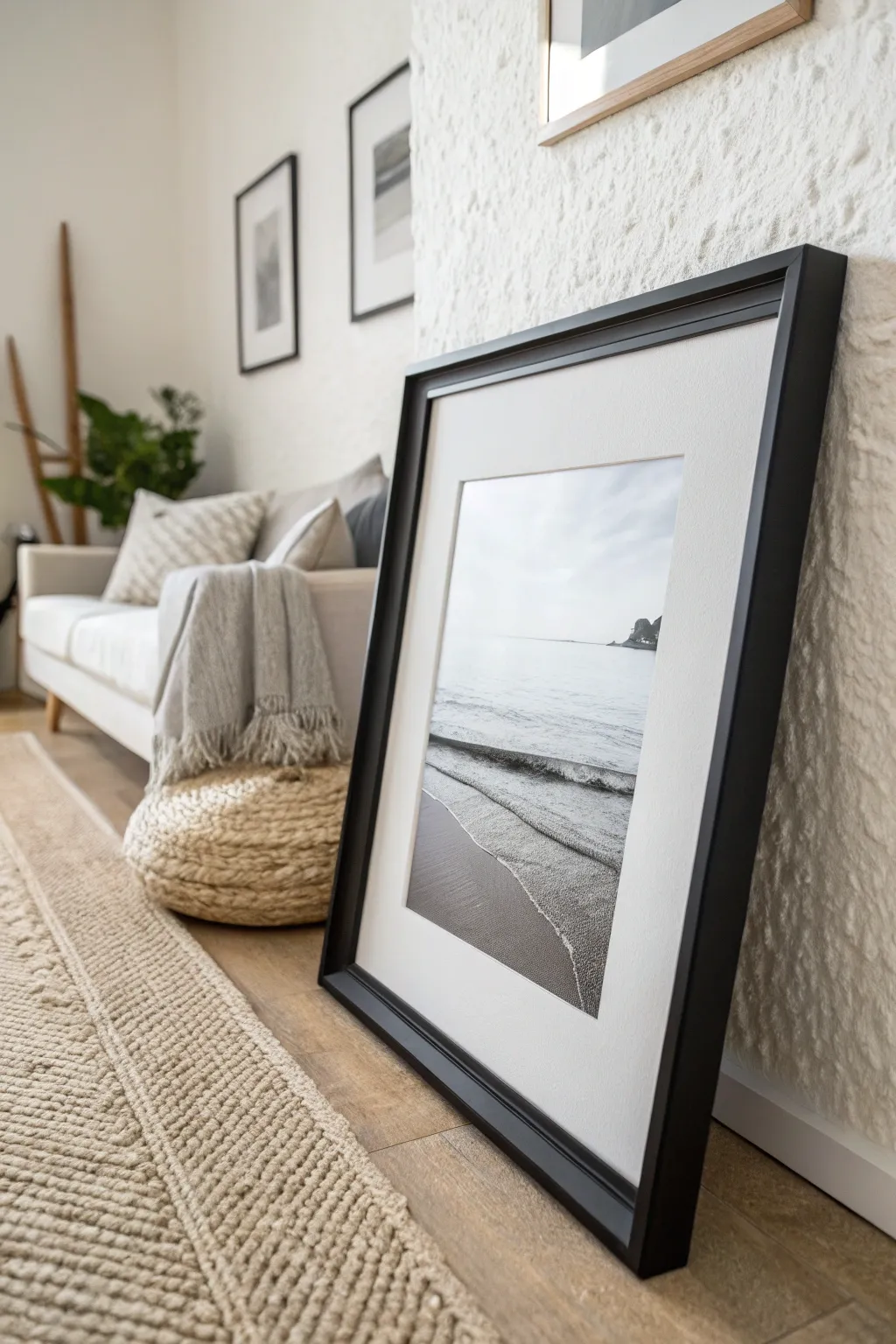 Elevate your space with the timeless elegance of minimalist monochrome frames.