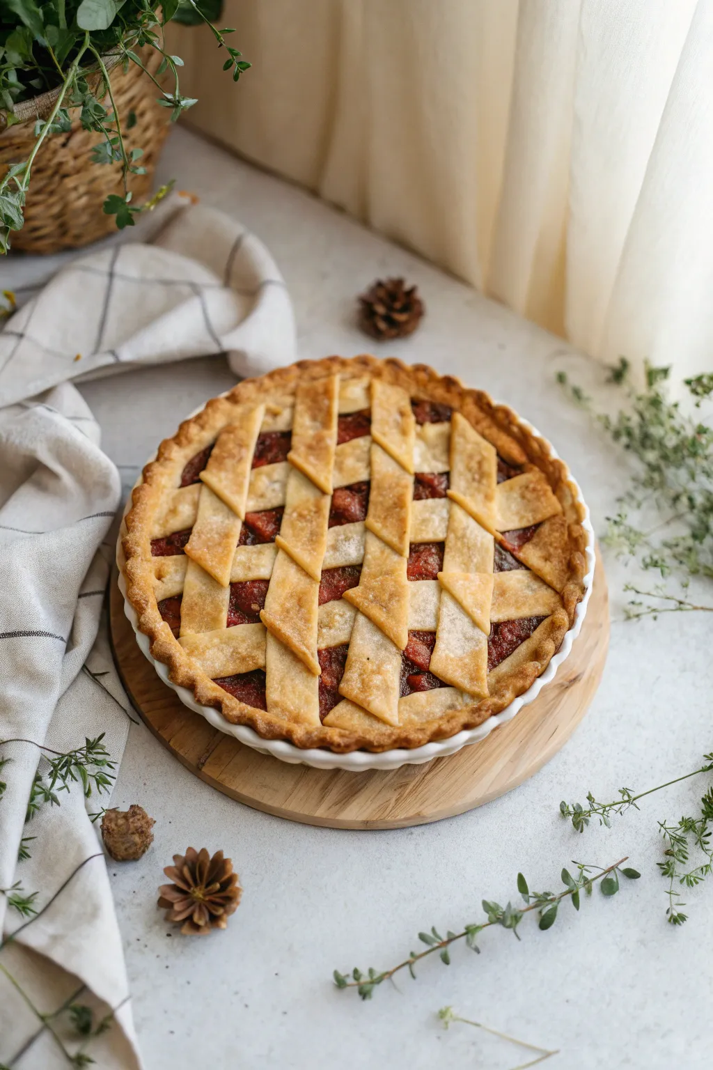 Elevate your baking with a touch of artistry: Geometric pie patterns for the modern baker.