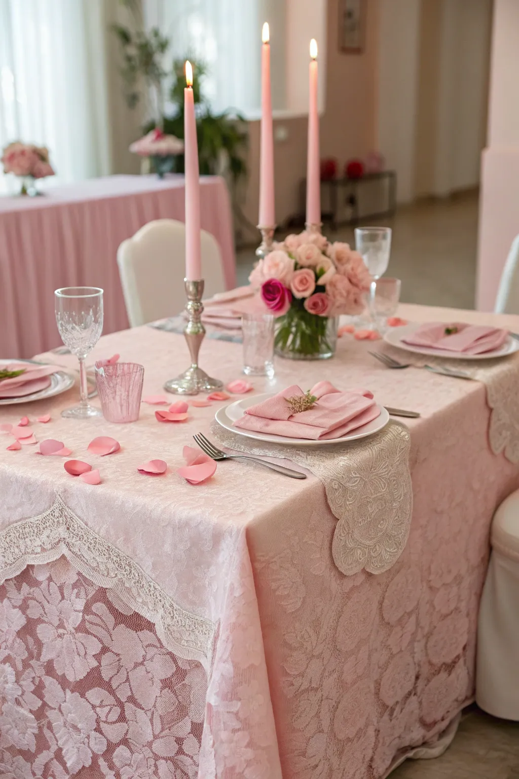 A mix of lace and silk for a sophisticated look.