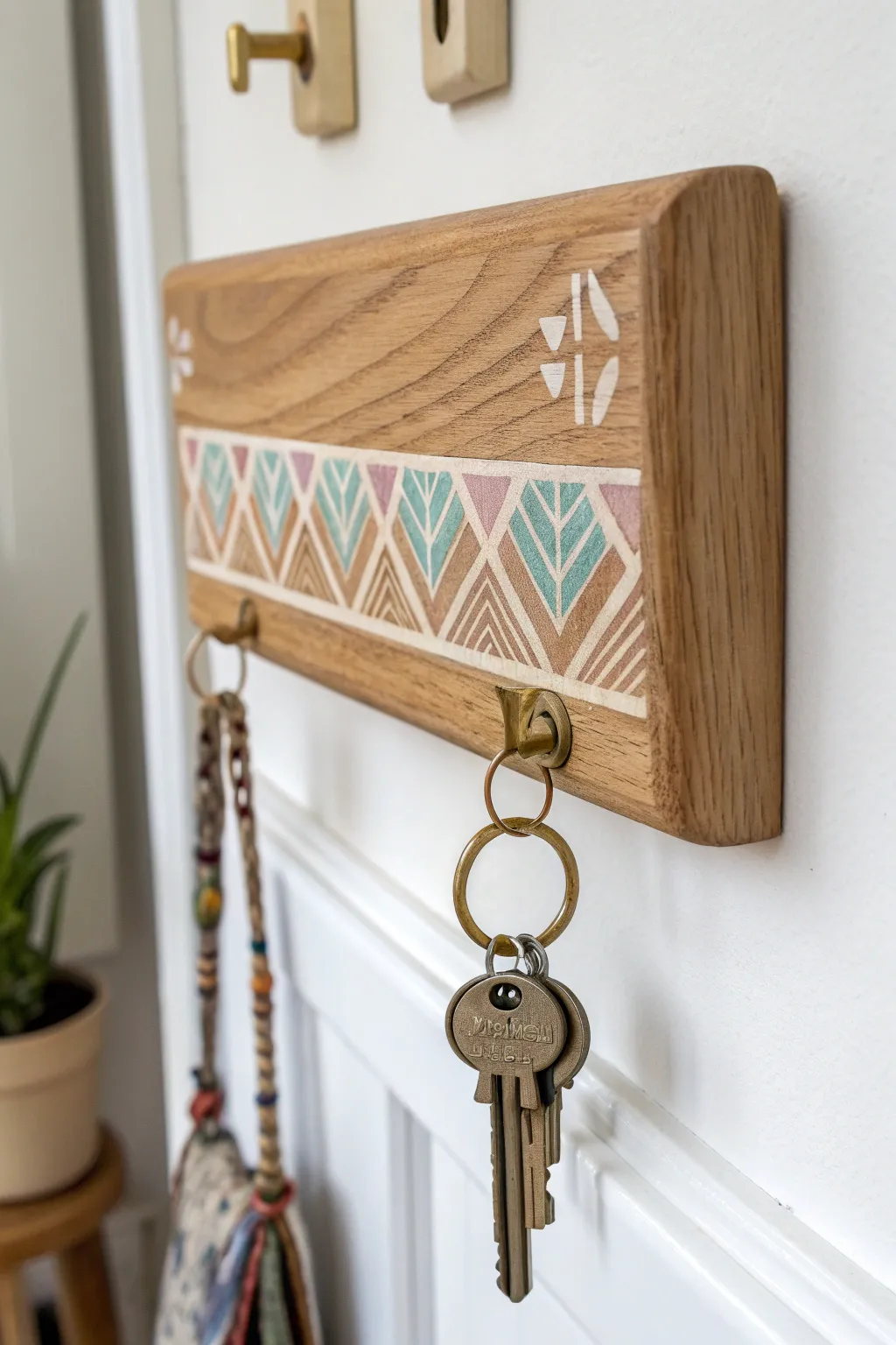 Elevate your entryway decor with this handcrafted key holder, where minimalist design meets Boho charm.