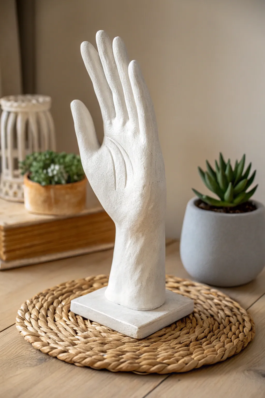 Capture the art of simplicity with DIY plaster hand sculptures, where elegance meets creativity.