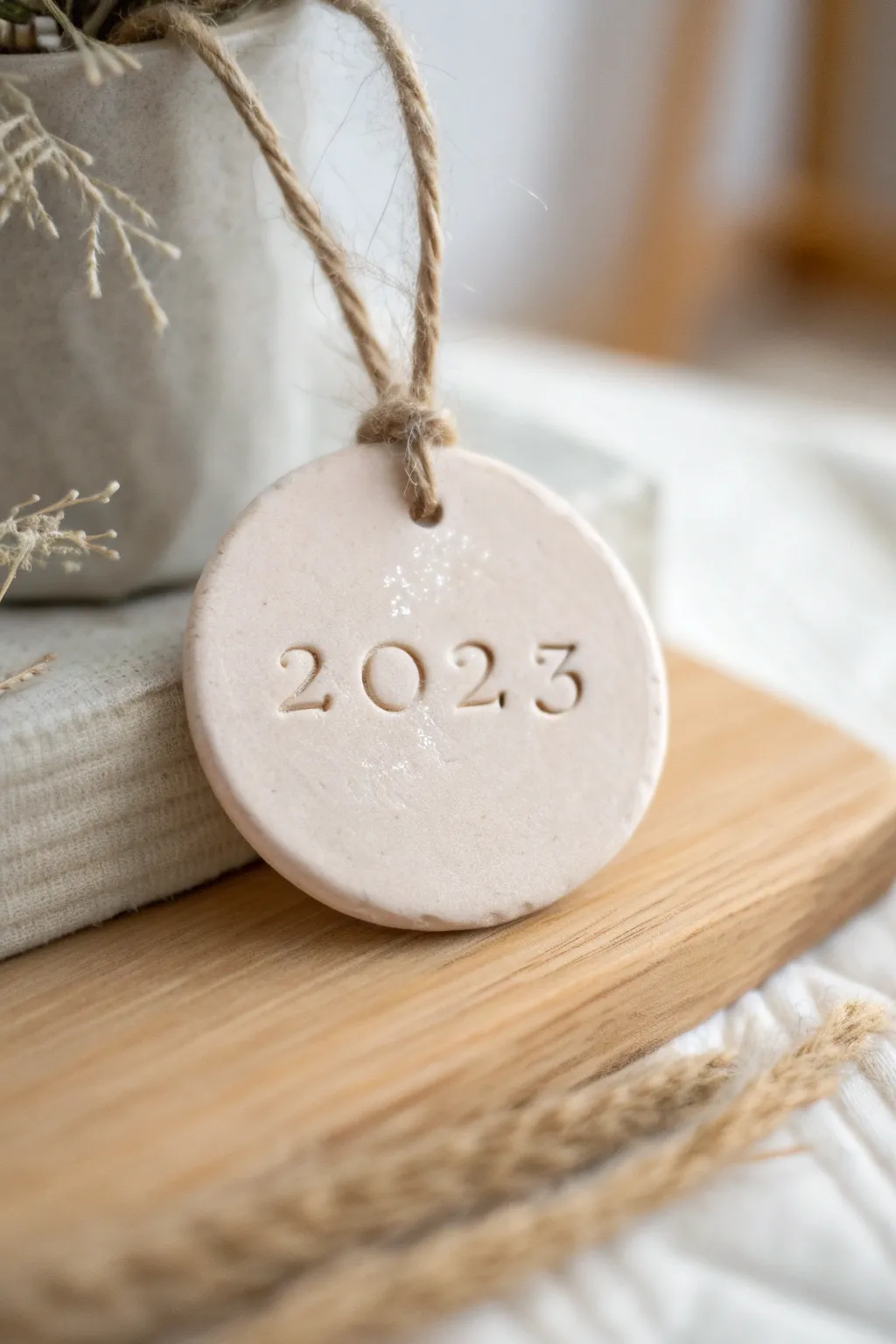 Capture this year's memories with a handcrafted touch. 🌿✨ #PolymerClay #YearOrnaments