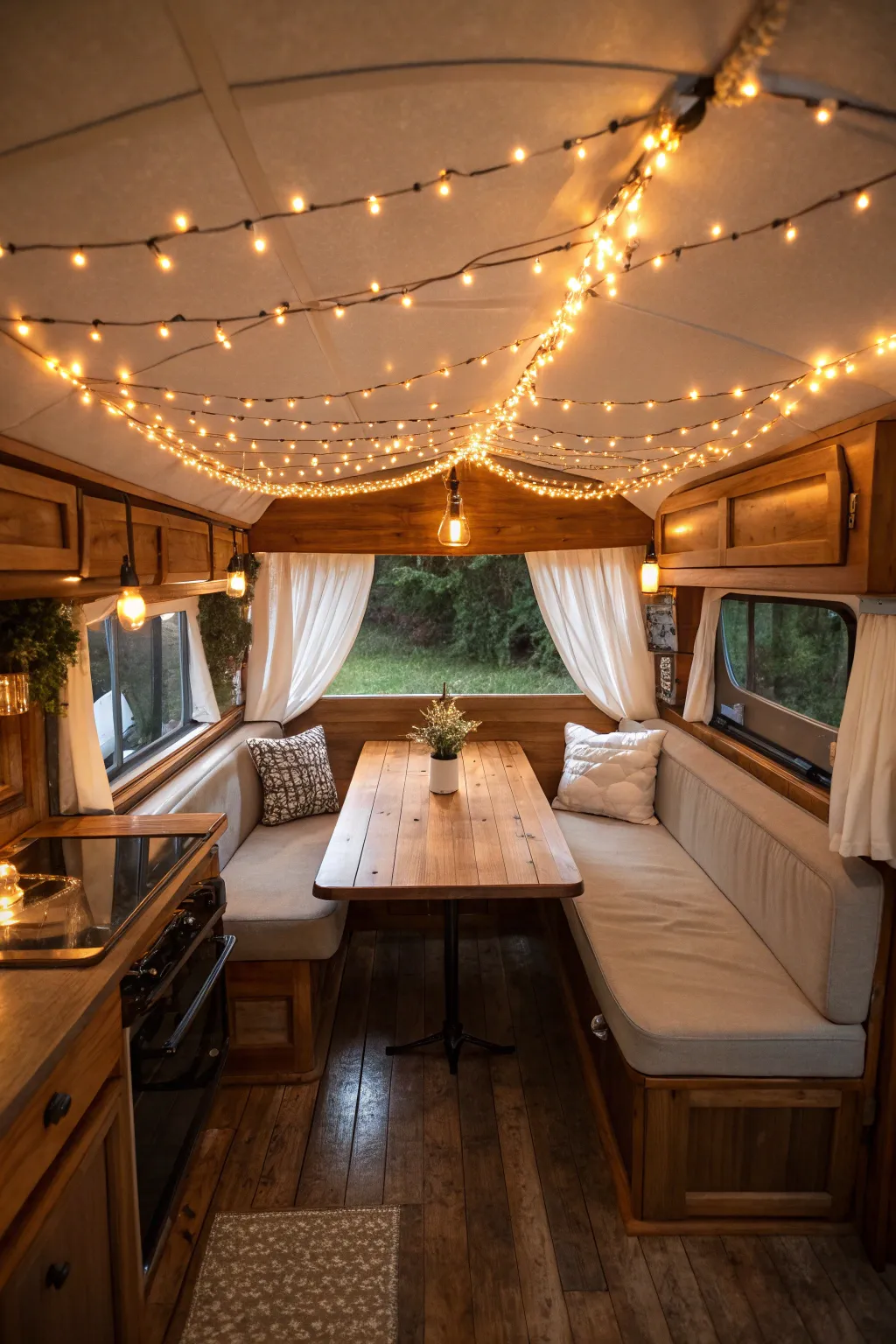 Transform your pop-up camper into a cozy retreat with ambient LED lighting.
