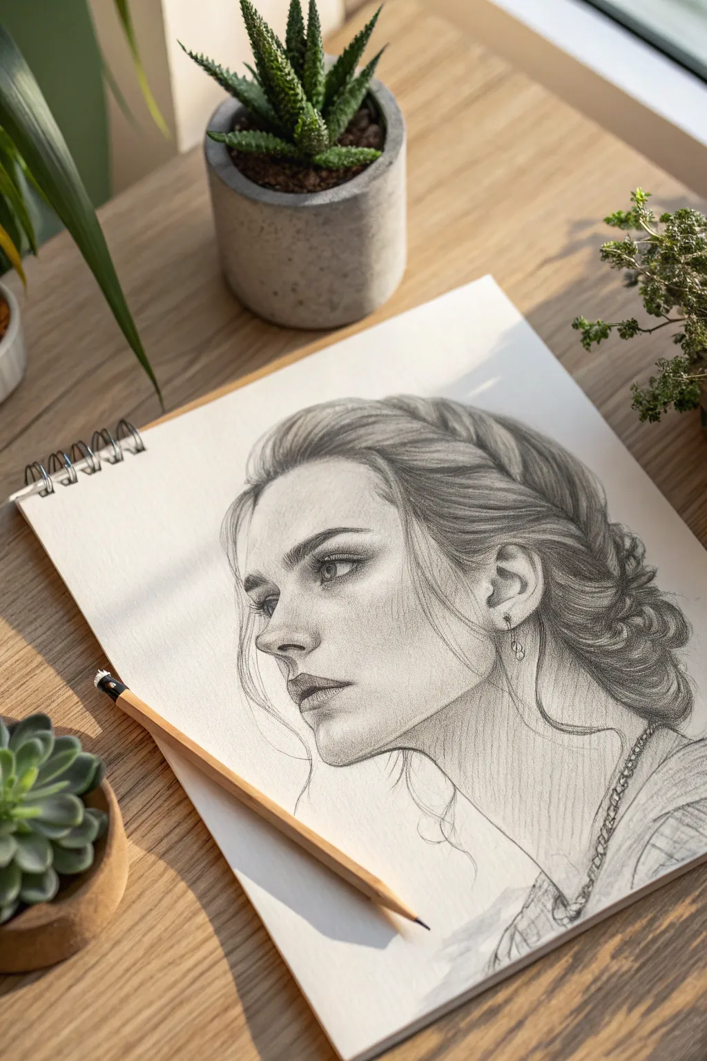 Capturing the essence of beauty, one pencil stroke at a time. 🎨✨ #ArtistryInDetail #MinimalistElegance
