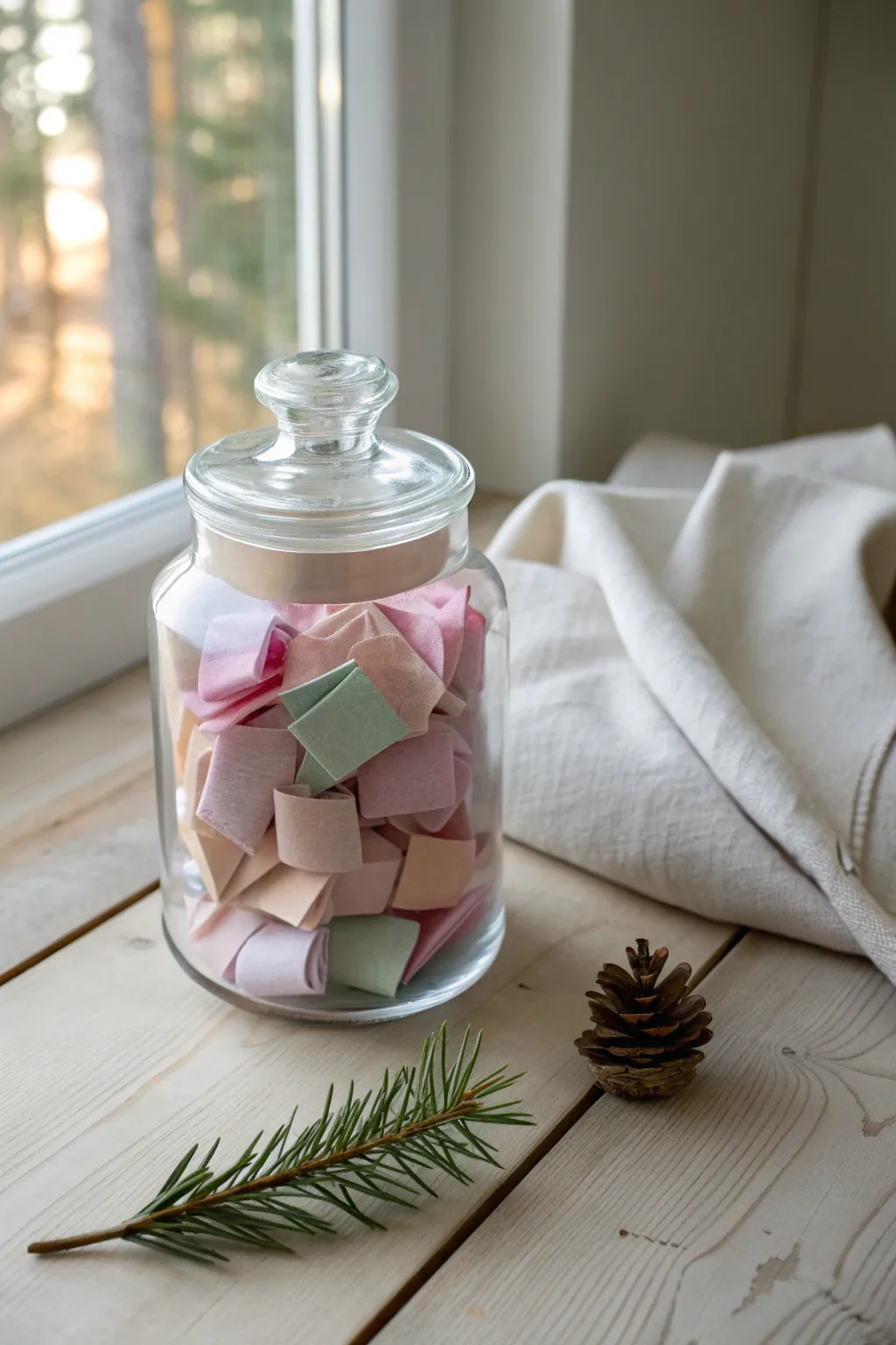 Seasonal whispers in a jar: Embrace the beauty of change with every inspiring note.