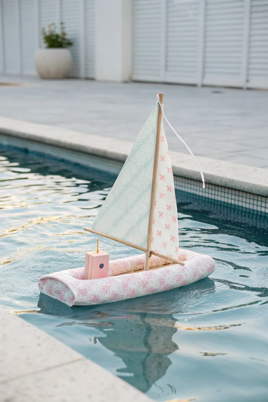 Embrace the joy of summer with this charming pool noodle boat, where creativity meets simplicity in a splash of fun!