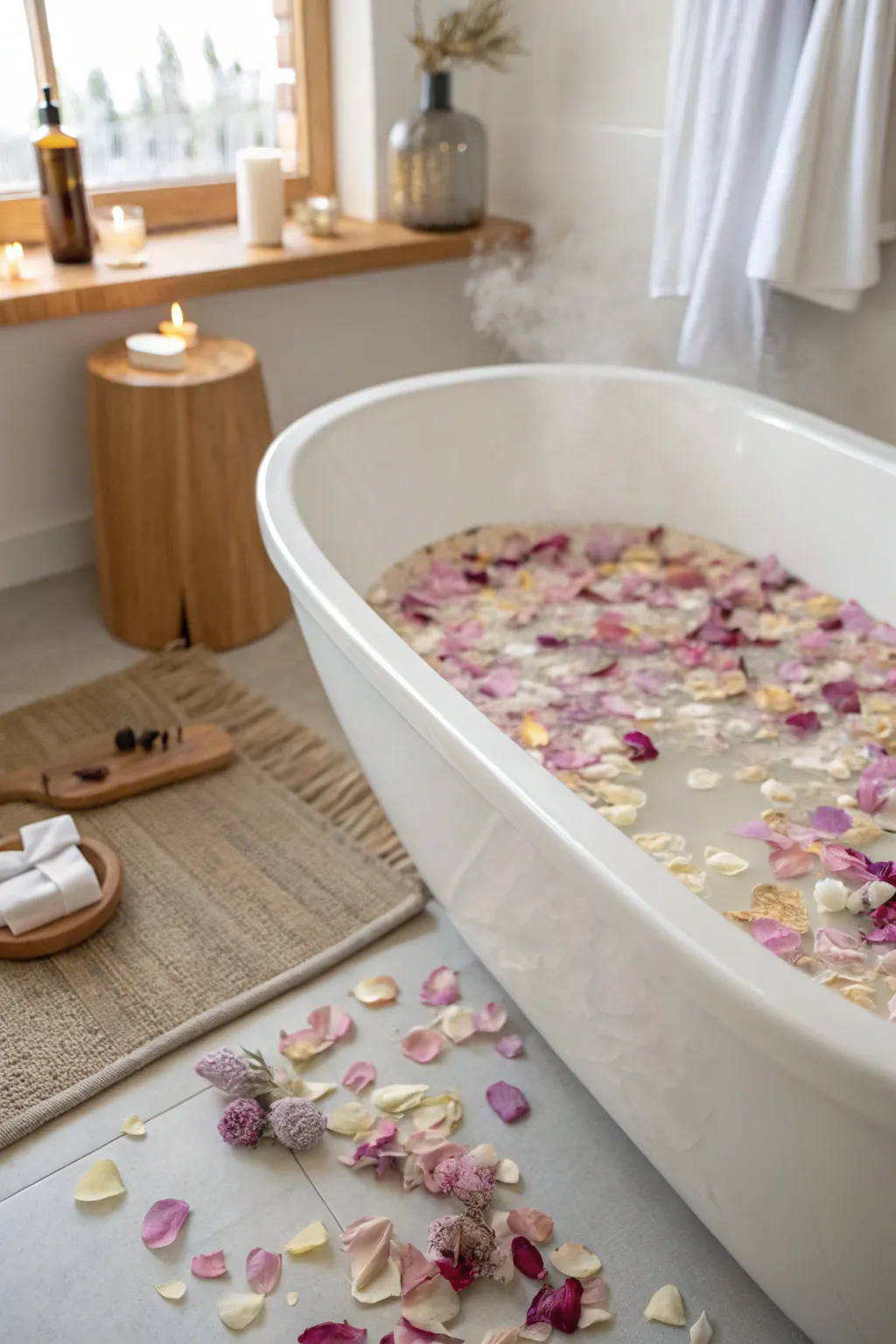 Transform your wedding bouquet into a spa-like retreat with a floral bath soak, where cherished memories meet ultimate relaxation.
