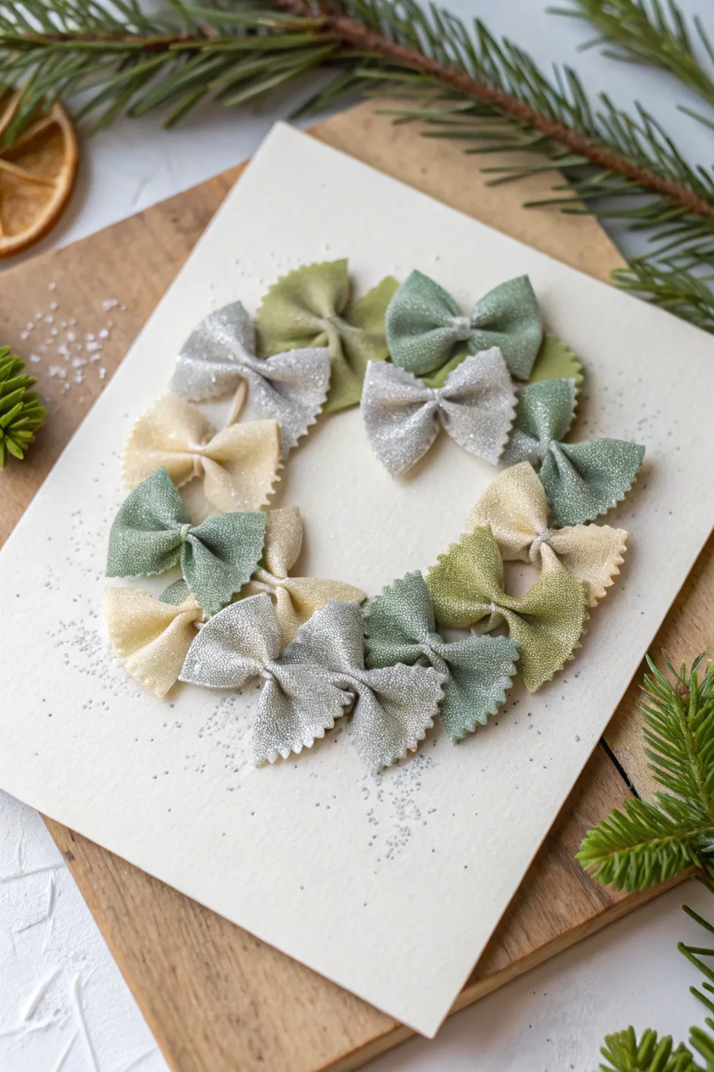 Create a touch of holiday magic with this beautifully simple pasta wreath card. Perfect for embracing the charm of Scandinavian minimalism with a Boho twist!