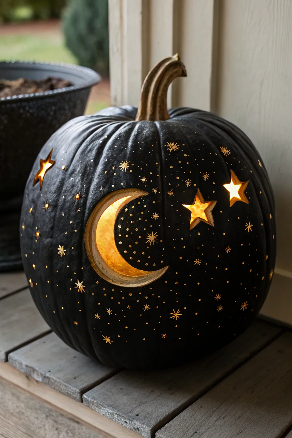 Illuminate your artistry with a celestial pumpkin masterpiece.