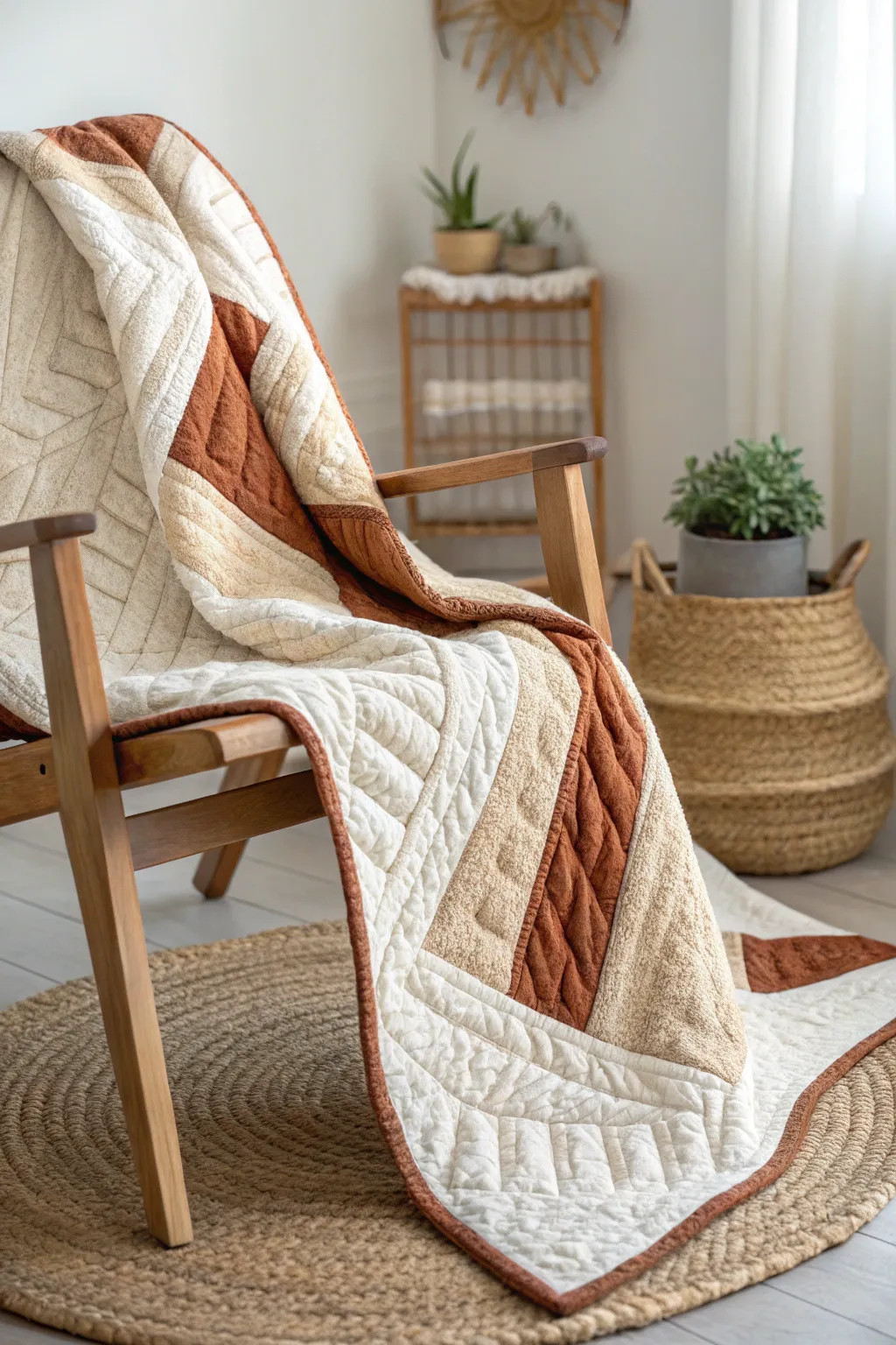 Elevate your quilting with bold big stitch binding for a touch of playful contrast.