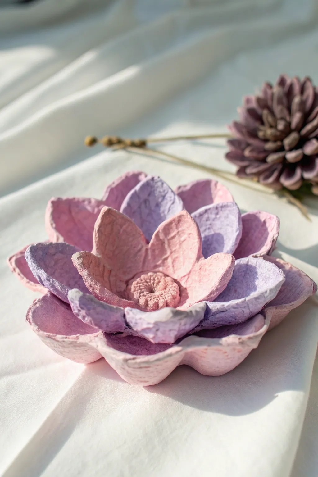 Transform everyday items into charming blooms with these recycled egg carton flowers, a perfect blend of simplicity and creativity.