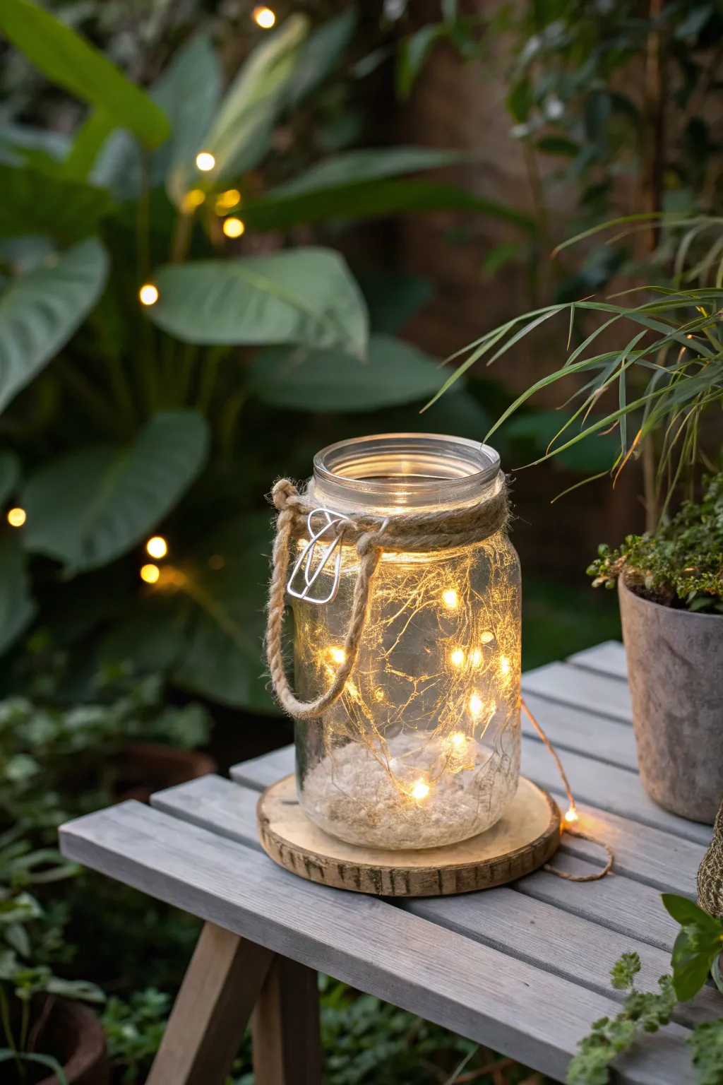 Illuminate your garden with enchanting DIY jar lanterns, blending minimalist elegance with a touch of boho charm.