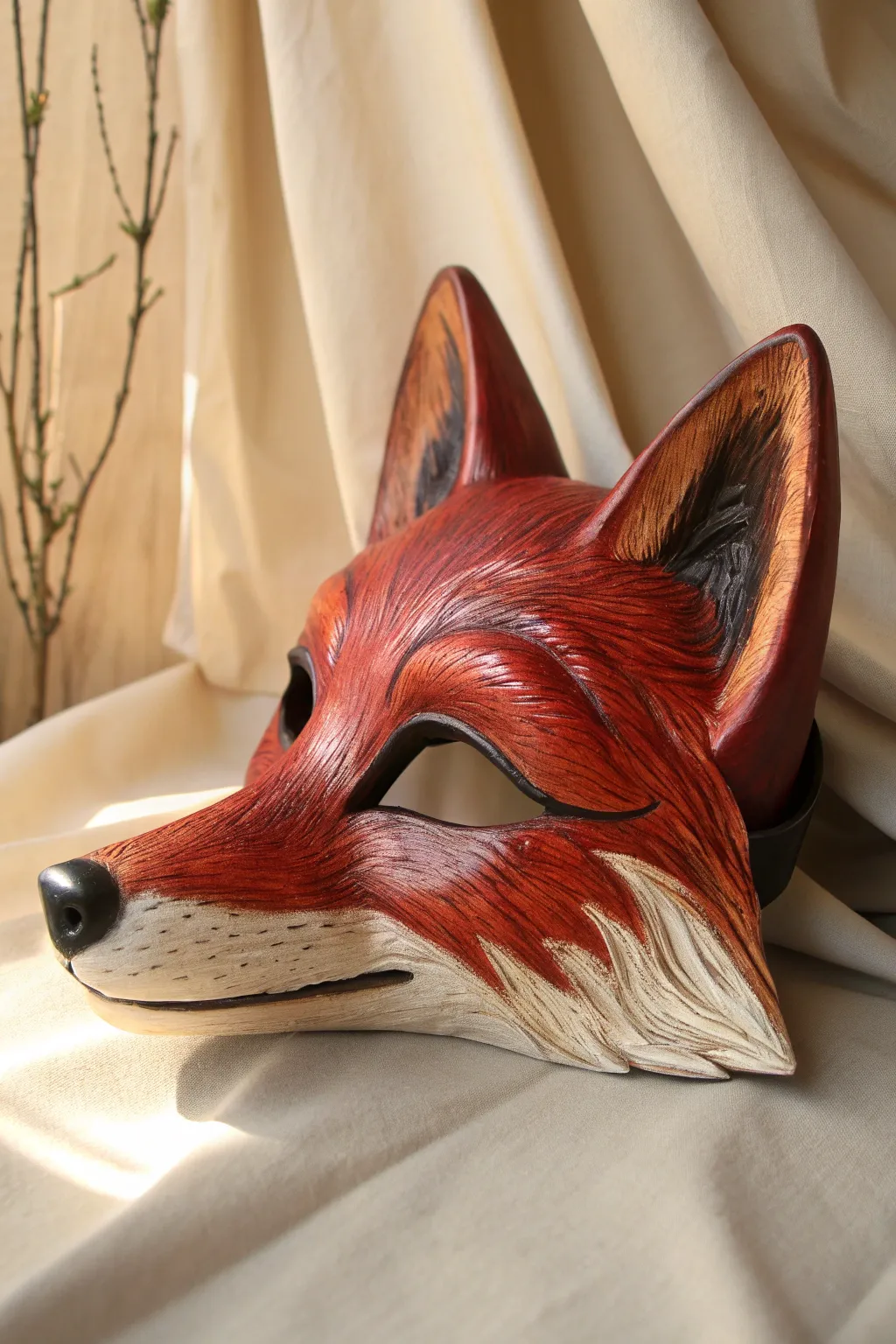 Unveil your inner fox with this exquisitely detailed therian mask, where craftsmanship meets nature's elegance.