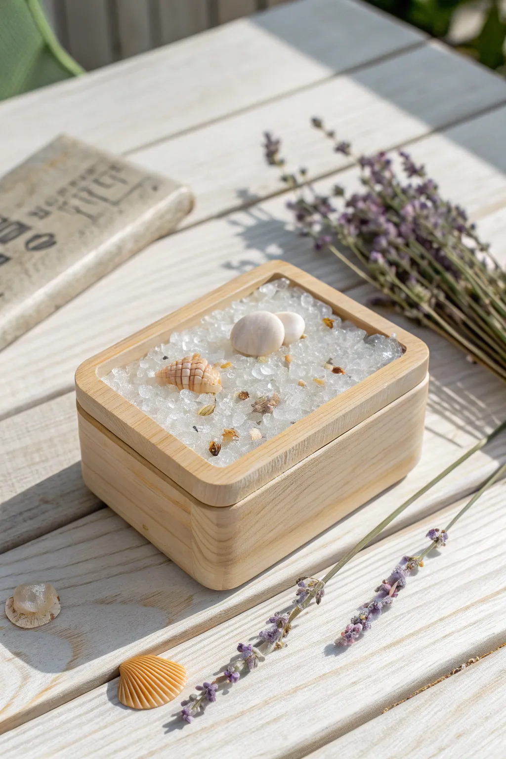 Discover the art of simplicity with this handcrafted resin trinket box, where nature meets elegance.