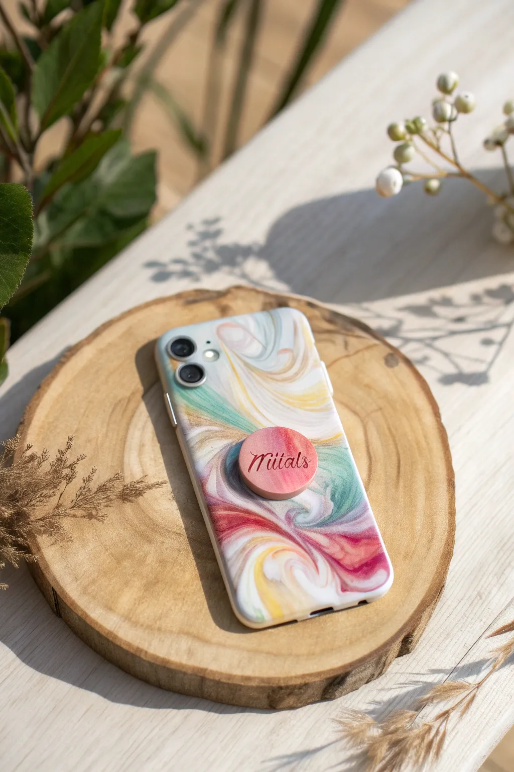 Elevate your phone game with custom resin swirls.