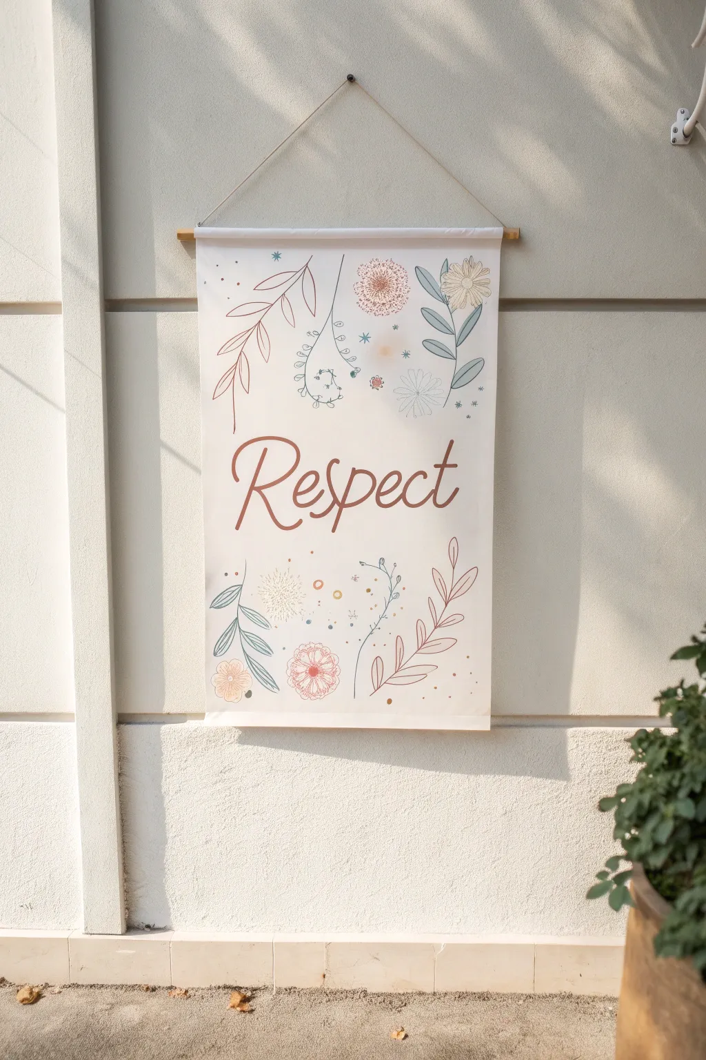 Embrace simplicity and sincerity with hand-drawn elegance.