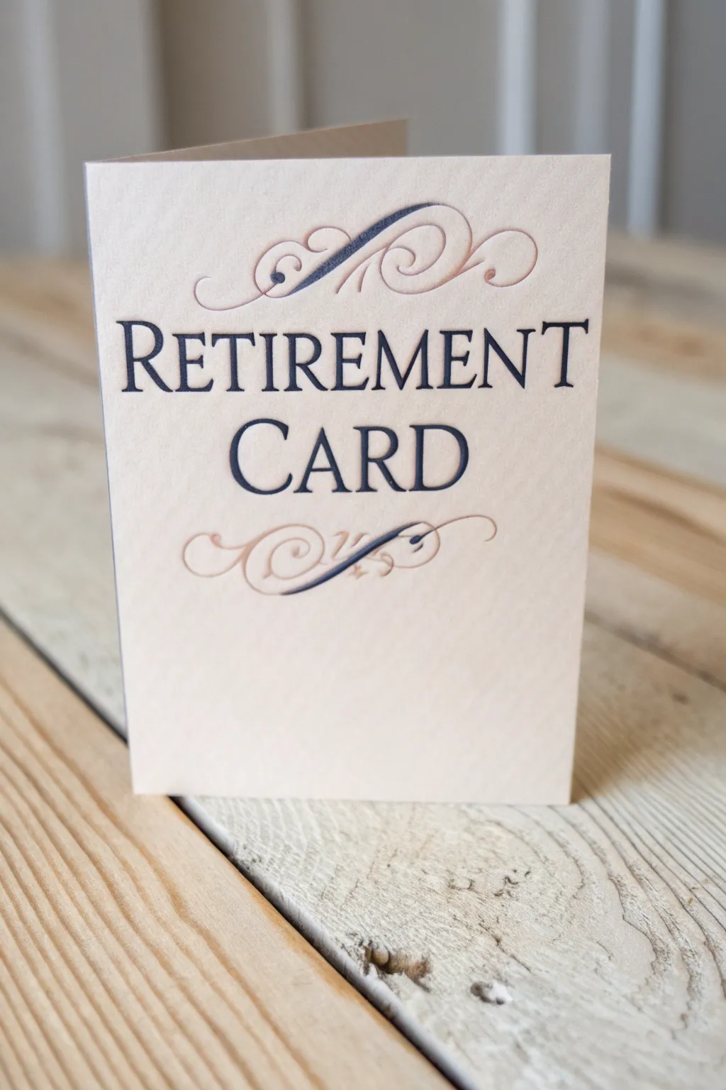 Elevate your retirement messages with the art of creative typography—where simplicity meets elegance.