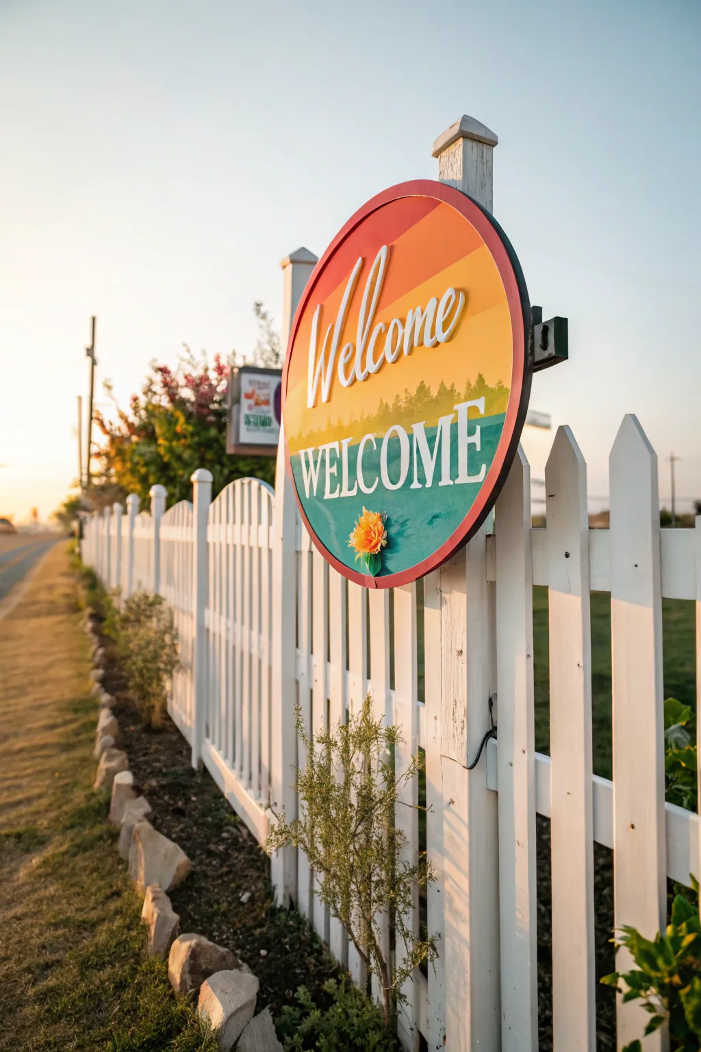 A burst of color transforms this sign into a focal point.
